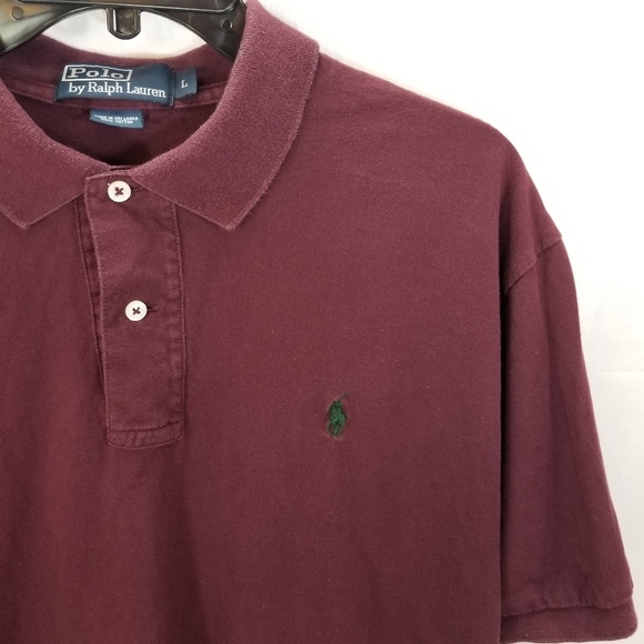 Polo Ralph Lauren Maroon Polo Shirt Large - Picture 9 of 13